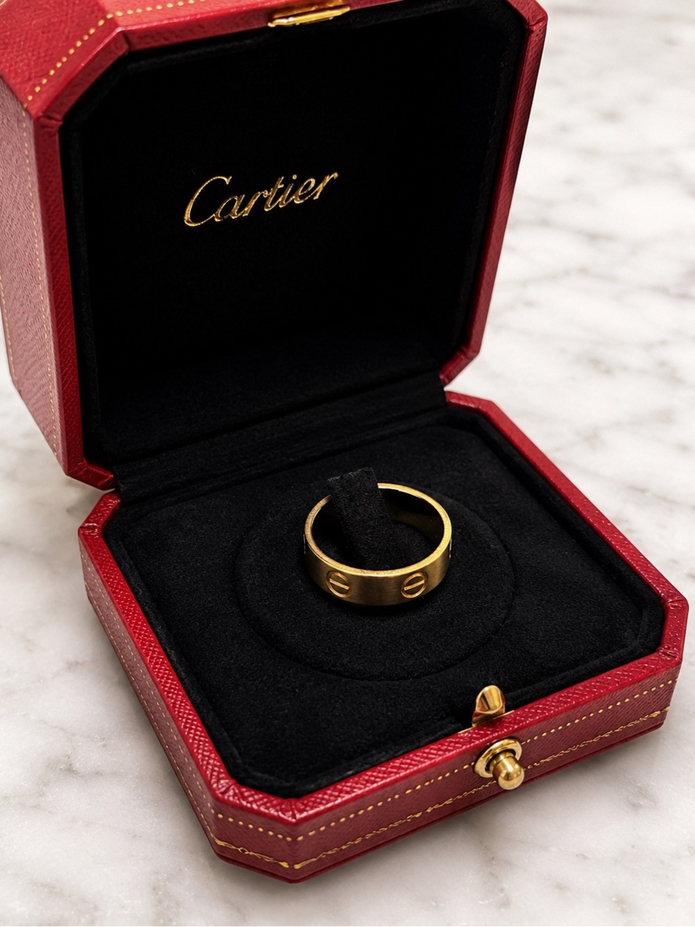 Cartier Love Ring Classic Model 18K Yellow Gold Size 54 w/ Box